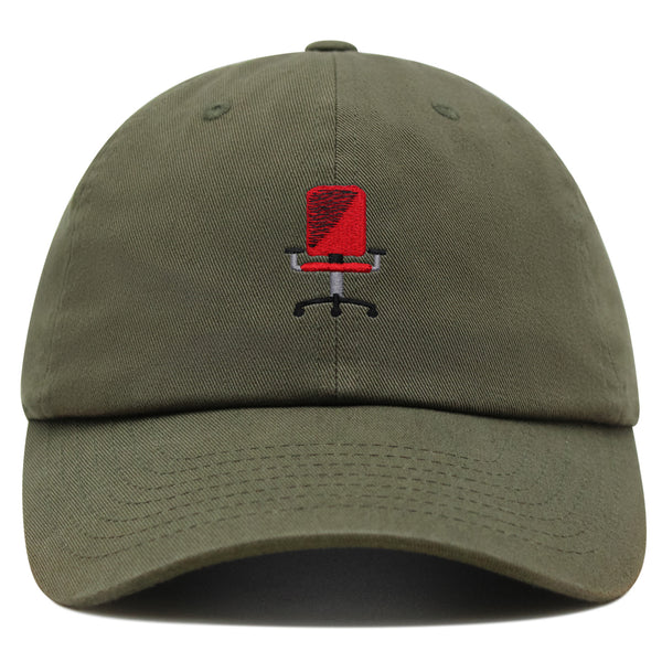 Minimalistic Office Chair Premium Dad Hat Embroidered Cotton Baseball Cap Ergonomic Adjustable