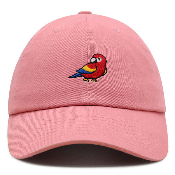 Colorful Parrot Premium Dad Hat Embroidered Cotton Baseball Cap Macaw Tropical