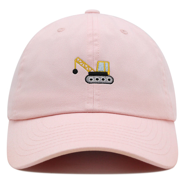 Wrecking Ball Crane Premium Dad Hat Embroidered Cotton Baseball Cap Construction Machinery
