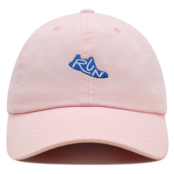 Running Shoe Cut-Out Premium Dad Hat Embroidered Cotton Baseball Cap Sneakers Emblem