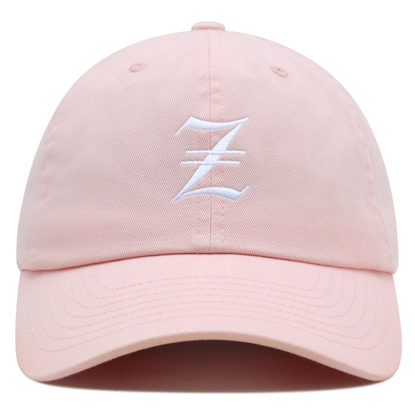 Old English Letter Z Premium Dad Hat Embroidered Cotton Baseball Cap English Alphabet