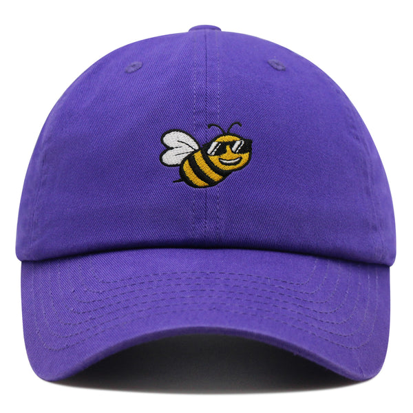 Cool Bee Premium Dad Hat Embroidered Cotton Baseball Cap Applique Insect