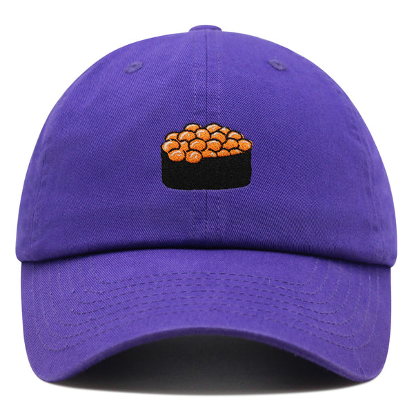 Salmon Roe Sushi Premium Dad Hat Embroidered Cotton Baseball Cap Ikura Nigiri