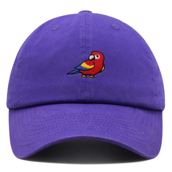 Colorful Parrot Premium Dad Hat Embroidered Cotton Baseball Cap Macaw Tropical
