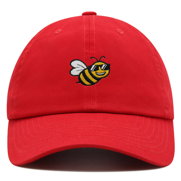Cool Bee Premium Dad Hat Embroidered Cotton Baseball Cap Applique Insect