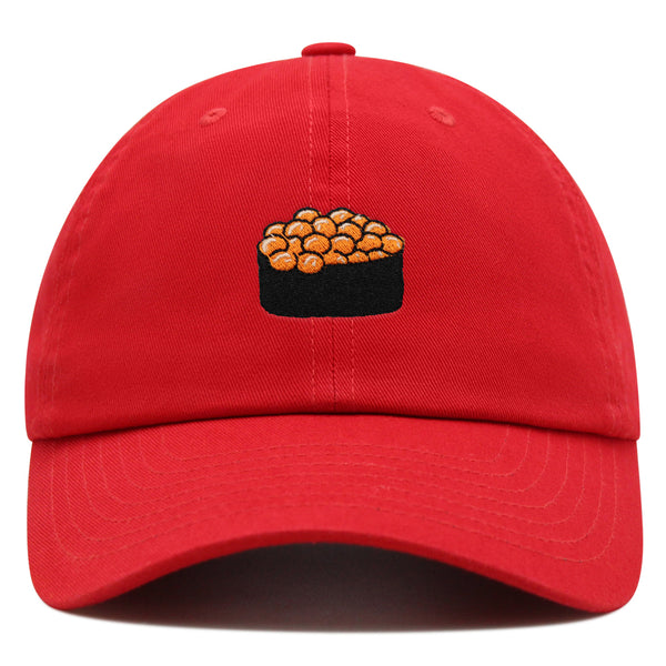 Salmon Roe Sushi Premium Dad Hat Embroidered Cotton Baseball Cap Ikura Nigiri