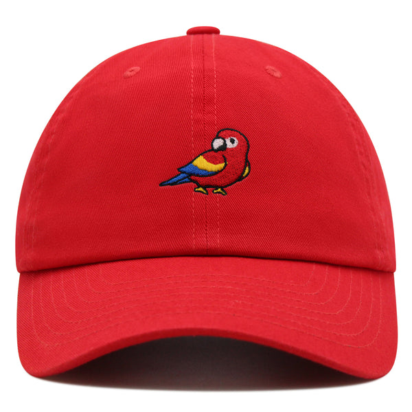 Colorful Parrot Premium Dad Hat Embroidered Cotton Baseball Cap Macaw Tropical