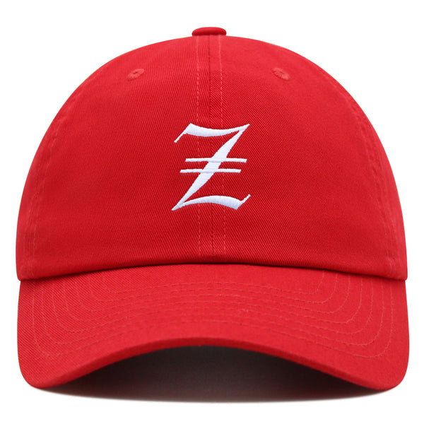 Old English Letter Z Premium Dad Hat Embroidered Cotton Baseball Cap English Alphabet