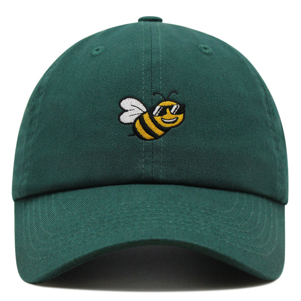 Cool Bee Premium Dad Hat Embroidered Cotton Baseball Cap Applique Insect