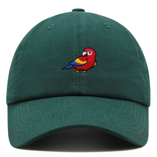 Colorful Parrot Premium Dad Hat Embroidered Cotton Baseball Cap Macaw Tropical