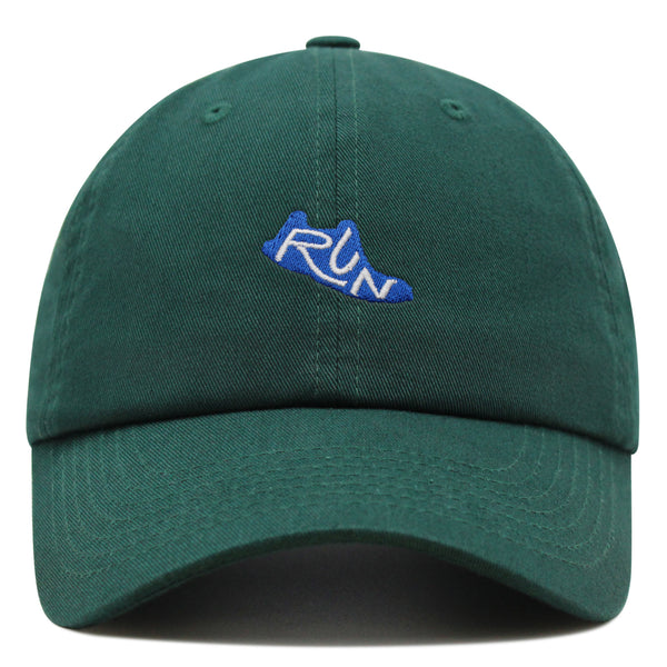 Running Shoe Cut-Out Premium Dad Hat Embroidered Cotton Baseball Cap Sneakers Emblem