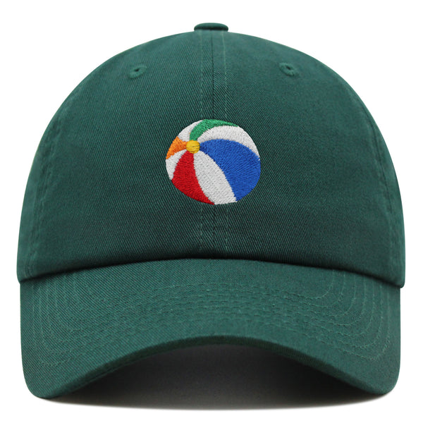 Colorful Beach Ball Premium Dad Hat Embroidered Cotton Baseball Cap Vibrant Playful