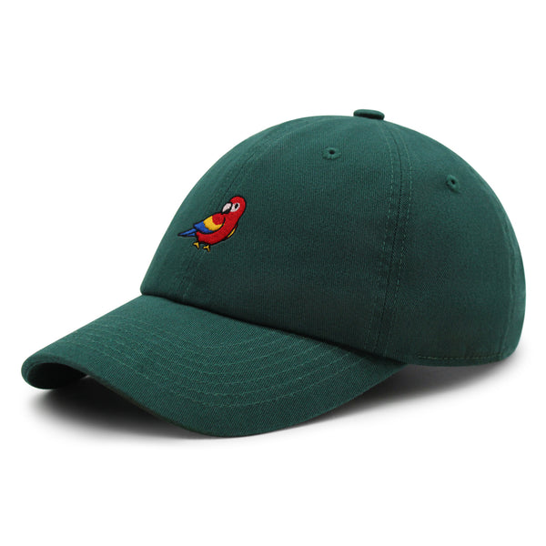 Colorful Parrot Premium Dad Hat Embroidered Cotton Baseball Cap Macaw Tropical