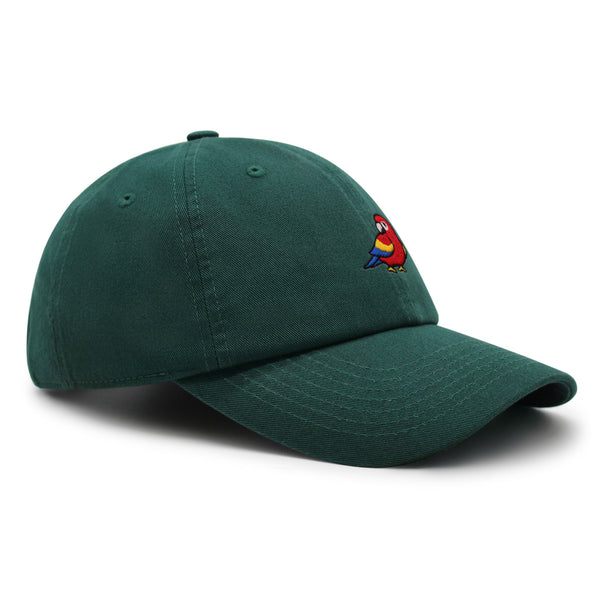 Colorful Parrot Premium Dad Hat Embroidered Cotton Baseball Cap Macaw Tropical