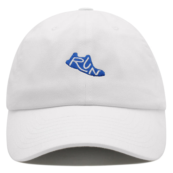 Running Shoe Cut-Out Premium Dad Hat Embroidered Cotton Baseball Cap Sneakers Emblem