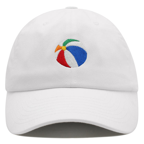 Colorful Beach Ball Premium Dad Hat Embroidered Cotton Baseball Cap Vibrant Playful