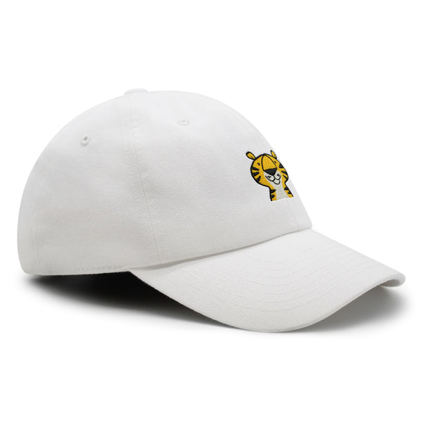 Cute Tiger Portrait Premium Dad Hat Embroidered Cotton Baseball Cap Wildlife Artistry
