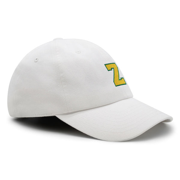 Initial Z College Letter Premium Dad Hat Embroidered Cotton Baseball Cap Yellow Alphabet