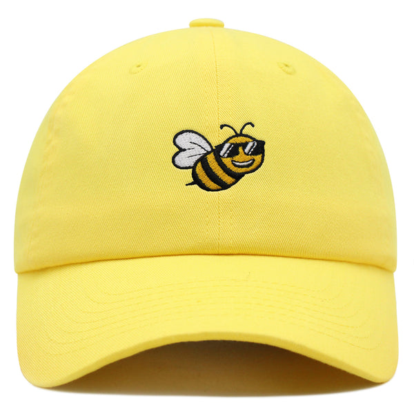 Cool Bee Premium Dad Hat Embroidered Cotton Baseball Cap Applique Insect