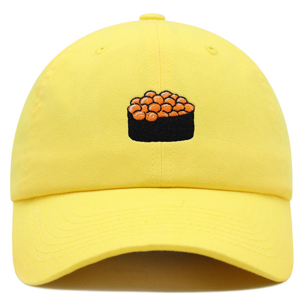 Salmon Roe Sushi Premium Dad Hat Embroidered Cotton Baseball Cap Ikura Nigiri