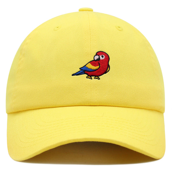Colorful Parrot Premium Dad Hat Embroidered Cotton Baseball Cap Macaw Tropical