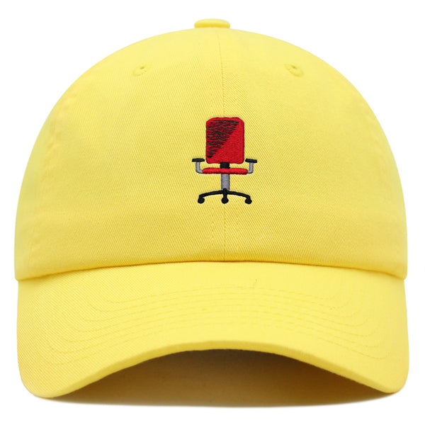 Minimalistic Office Chair Premium Dad Hat Embroidered Cotton Baseball Cap Ergonomic Adjustable