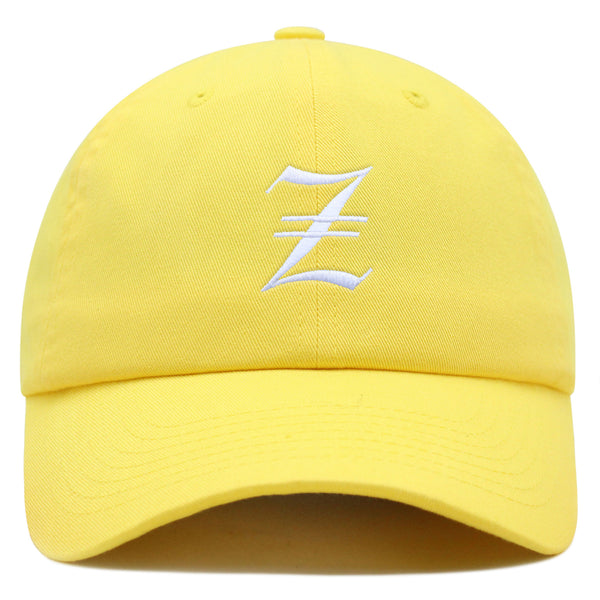 Old English Letter Z Premium Dad Hat Embroidered Cotton Baseball Cap English Alphabet