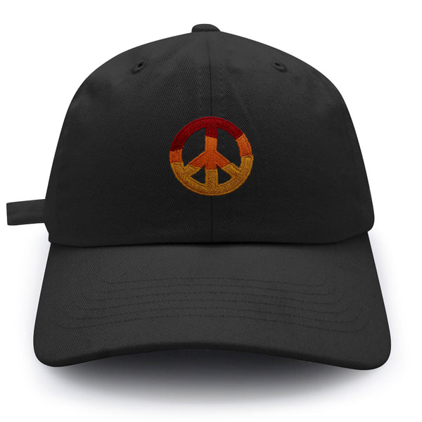 Peace Symbol Dad Hat Embroidered Baseball Cap Hippie Logo