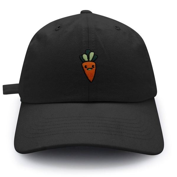 Smiling Carrot Dad Hat Embroidered Baseball Cap Vegetable Vegan