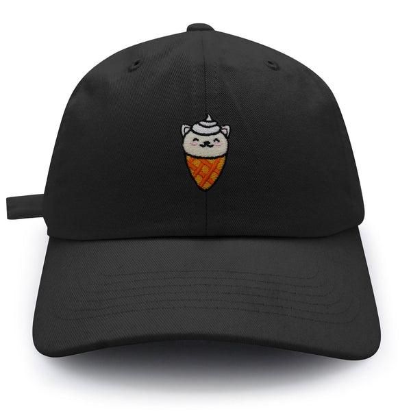 Ice Cream Cat Dad Hat Embroidered Baseball Cap Ice Cream Foodie