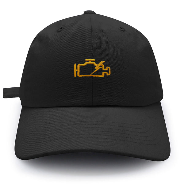 Check Engine Light Dad Hat Embroidered Baseball Cap Car Racer