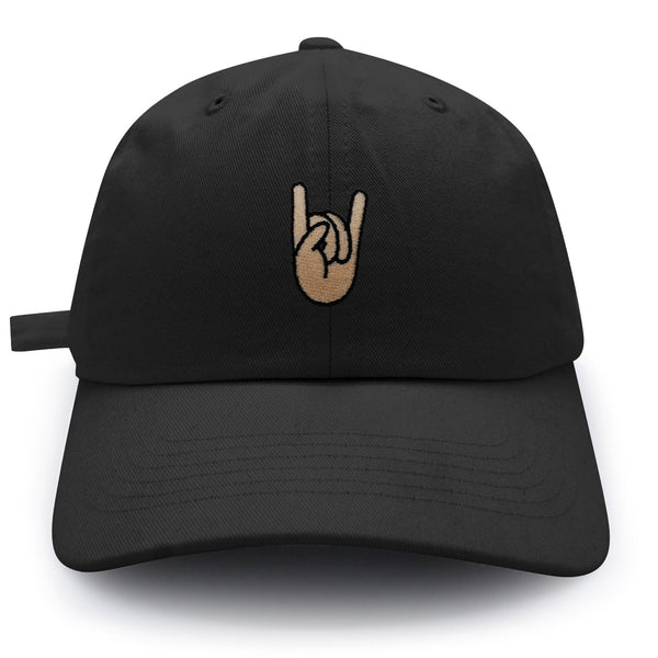 Rock and Roll Dad Hat Embroidered Baseball Cap Hand Sign Peace