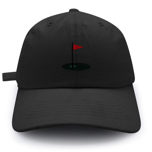 Golf Cup Dad Hat Embroidered Baseball Cap Golf Ball Hole Flagstick Pin