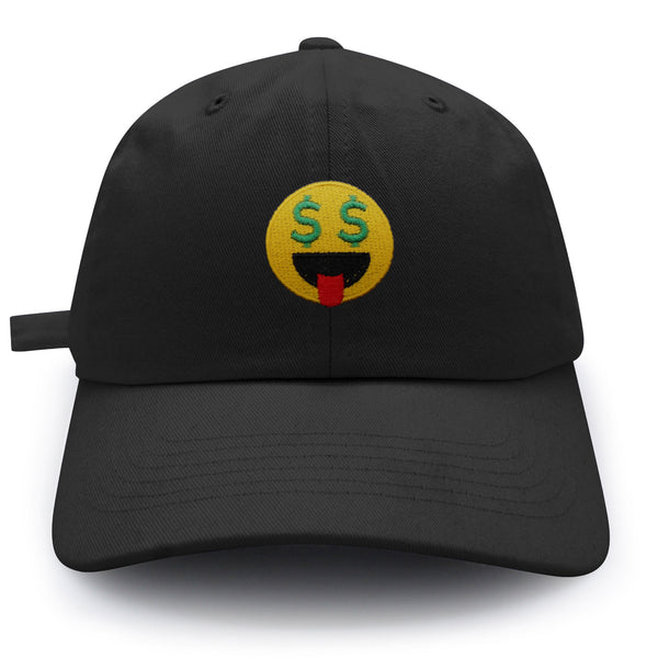 Money Eyes Emoji Dad Hat Embroidered Baseball Cap Funny