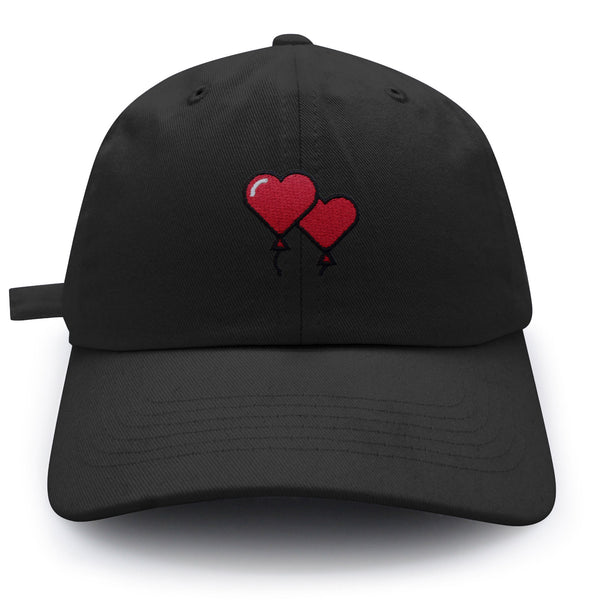 Heart Balloon Dad Hat Embroidered Baseball Cap Red Ballon