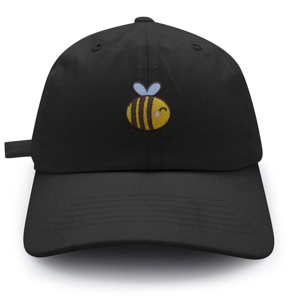 Smiling Honey Bee Dad Hat Embroidered Baseball Cap Honey Bee