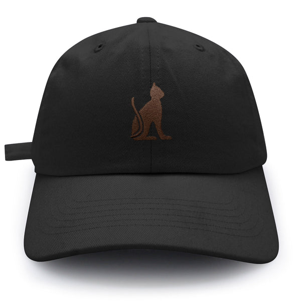 Egyptian Cat Dad Hat Embroidered Baseball Cap Egyptian Hieroglyphs