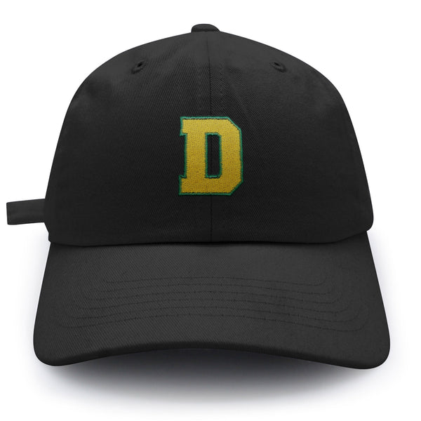 Initial D College Letter Dad Hat Embroidered Baseball Cap Yellow Alphabet