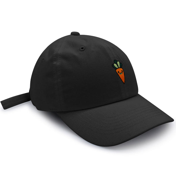 Smiling Carrot Dad Hat Embroidered Baseball Cap Vegetable Vegan