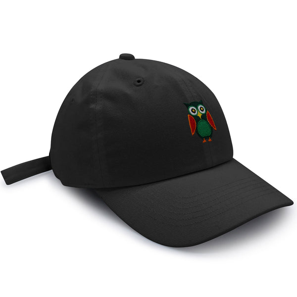 Owl Dad Hat Embroidered Baseball Cap Bird Green