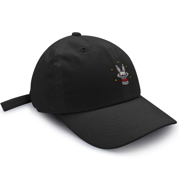 Magic Bunny in Hat Dad Hat Embroidered Baseball Cap Magician