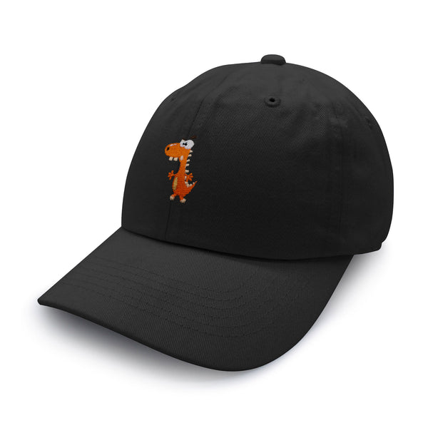 Funny Orange Dinosaur Dad Hat Embroidered Baseball Cap  Funny Dino