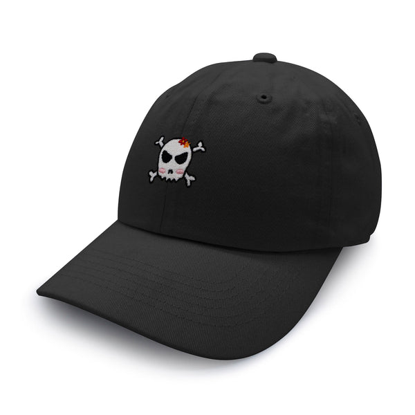 Skull Dad Hat Embroidered Baseball Cap Ribbon Girly