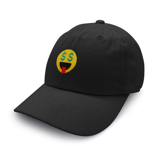 Money Eyes Emoji Dad Hat Embroidered Baseball Cap Funny