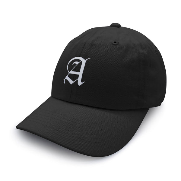 Old English Letter A Dad Hat Embroidered Baseball Cap English Alphabet