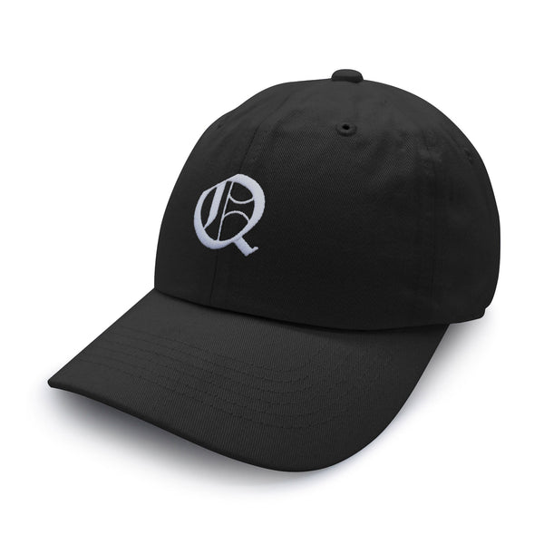 Old English Letter Q Dad Hat Embroidered Baseball Cap English Alphabet
