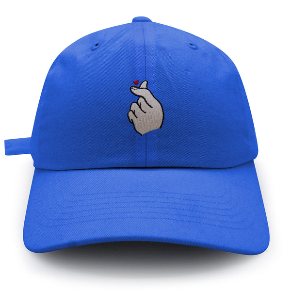 Finger Heart Dad Hat Embroidered Baseball Cap Korean KPOP