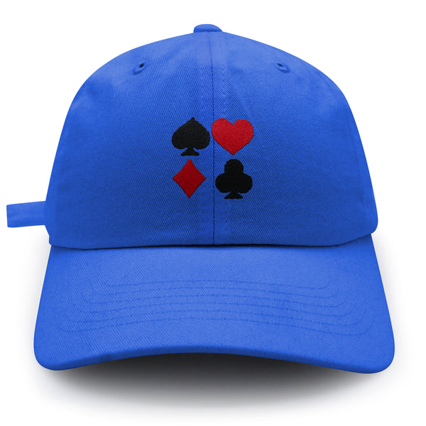 Playing Cards Suits Dad Hat Embroidered Baseball Cap Casino Poker