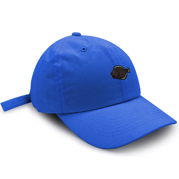 Halibut  Dad Hat Embroidered Baseball Cap Flatfish Fishing