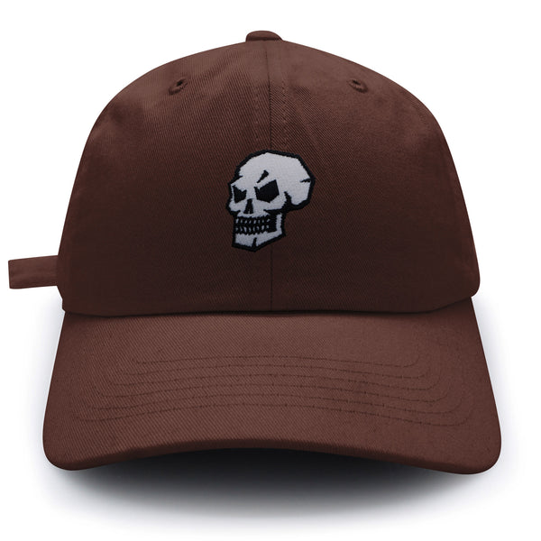 Skull Side View Dad Hat Embroidered Baseball Cap Grunge